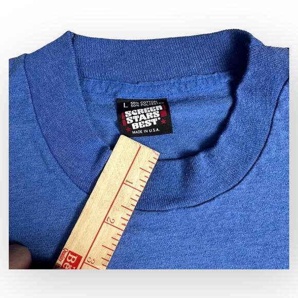 Vtg March of Dimes T-shirt Size M Screen Stars WalkAmerica 90s Blue Indie - Picture 5 of 5